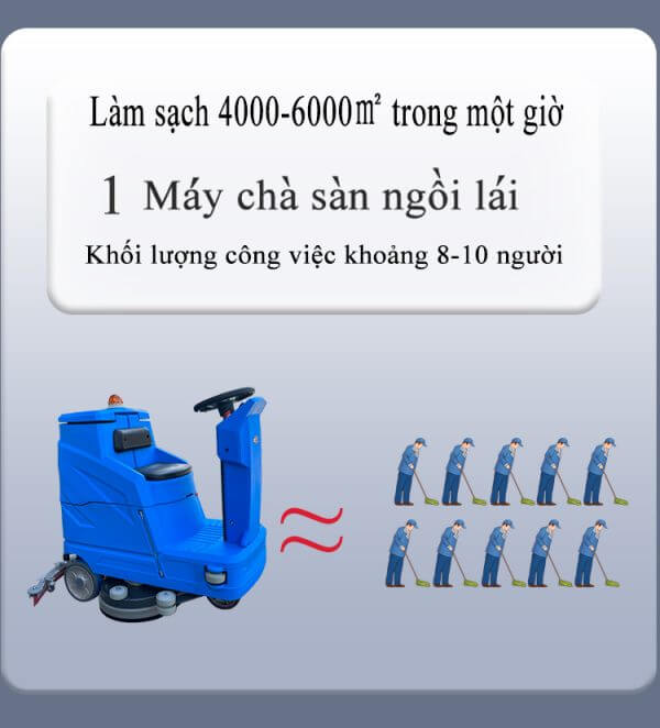 Máy lau sàn nhà xưởng ngồi lái KRAPO M29860